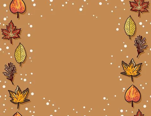 Cute autumn leaves seamless pattern. Fall decoration background texture tile. Stock Illustration