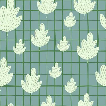 Cute autumn oak seamless pattern on vintage background. Stock Illustration