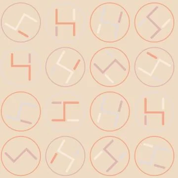 Cute autumn seamless pattern in beige color Illustrazione stock