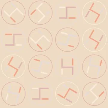 Cute autumn seamless pattern in beige color Stock Illustration