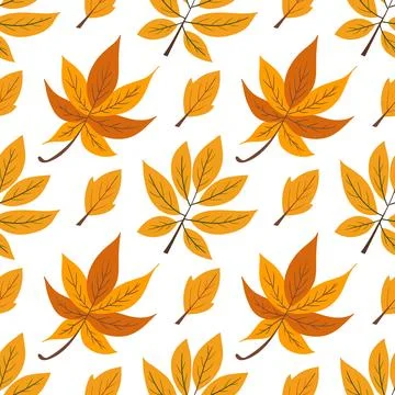 A cute autumn seamless pattern with berries. Autumn forest, leaves. Pattern f 库存插图