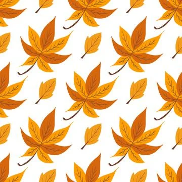 A cute autumn seamless pattern with berries. Autumn forest, leaves. Pattern f 库存插图