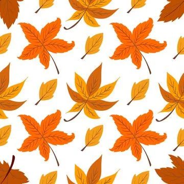 A cute autumn seamless pattern with berries. Autumn 库存插图