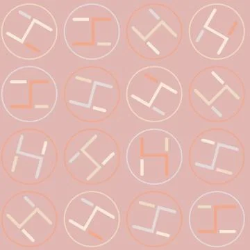 Cute autumn seamless pattern in pink color Stock Illustration