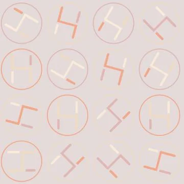 Cute autumn seamless pattern in pink color Stock Illustration