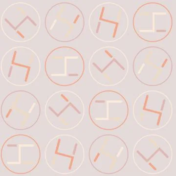Cute autumn seamless pattern in pink color Stock Illustration