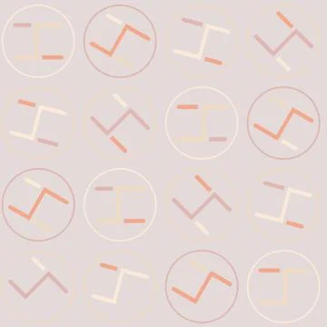 Cute autumn seamless pattern in soft pink color Stock Illustration