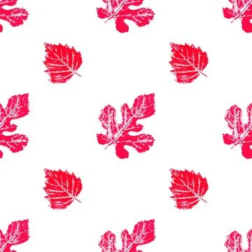 Cute autumn seamless pattern. Texture of red autumn leaves. Print for cloth d 스톡 일러스트