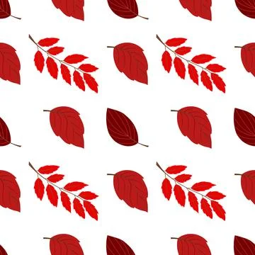 Cute autumn seamless pattern. Wallpaper for your creativity. Fabulous tree le 库存插图