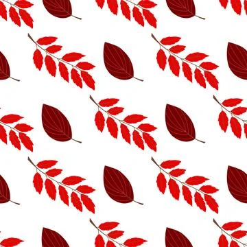 Cute autumn seamless pattern. Wallpaper for your creativity. Fabulous tree le Stock Illustration