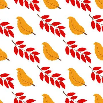 Cute autumn seamless pattern. Wallpaper for your creativity. Fabulous tree le 库存插图