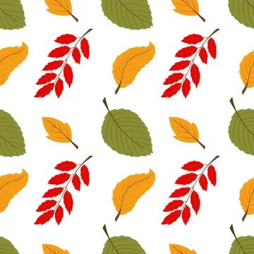 Cute autumn seamless pattern. Wallpaper for your creativity. Fabulous tree le 库存插图