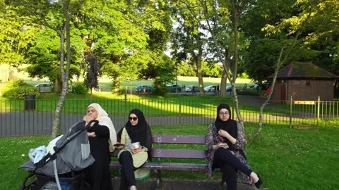 Cute Babies are Playing in Local Public Park of Luton Video stock 325546130