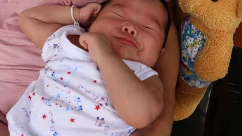 Cute baby crying Stock-Footage 73713517