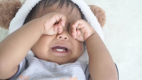 Cute baby crying Stock Footage 101450716