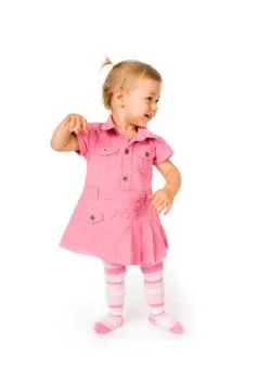 Cute baby dancing Stock Photos
