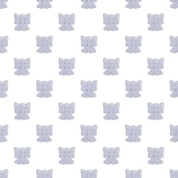 Cute baby elephants seamless pattern for children's design 스톡 일러스트