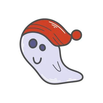 Cute baby ghost isolated vector illustration Stock Illustration