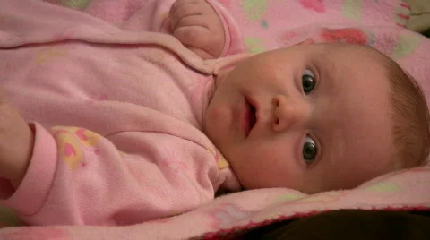 Cute baby girl Stock Footage