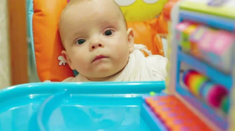 Cute baby looking right into the camera Stock-Footage 36567924