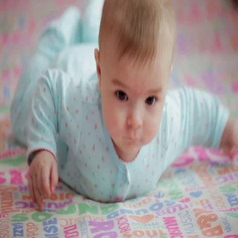 Cute Baby on the Move. Stock Footage 69411906
