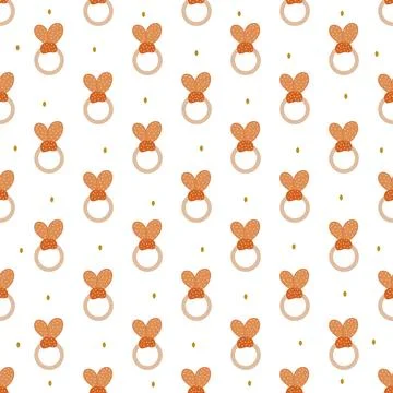Cute baby seamless pattern for nursery arrangement. Vector illustration. イラスト素材