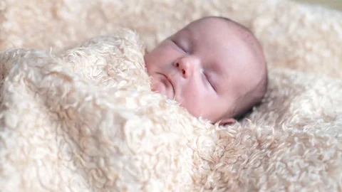 Cute baby sleeping Stock Footage 69942719