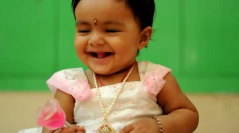 Cute baby smiling Stock Footage 40044540