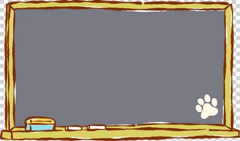 Cute Back to School Classroom Blackboard Hand Drawn Stock Illustration