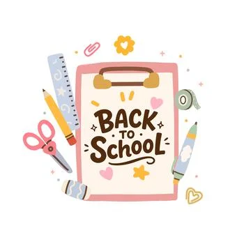 Cute Back To School Poster Design Stock Illustration