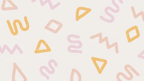 Cute backdrop with various hand drawn abstract shapes, strokes and doodles Stock Illustration