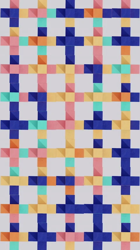 Cute background abstract 3D, summer palette, Vertical video Stock Footage 234559909