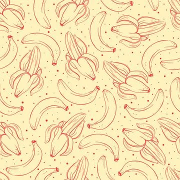 Cute background with bananas Stock-Illustration