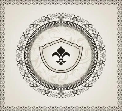 Cute background with heraldic element Stock Illustration