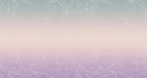 Cute background, plant pattern on soft gradient blur wallpaper. Stock Illustration