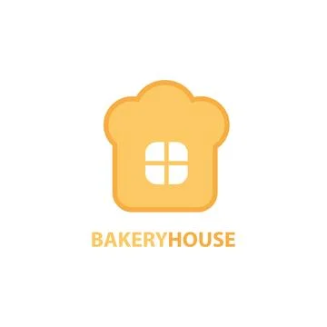 Cute Bakery Logo Template for Bakers, Bakeries, Bread Cafes and Dessert Shops Illustrazione stock