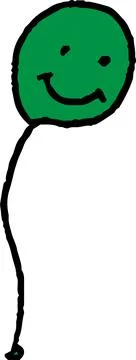 Cute balloon scribble drawn by a child Stock Illustration