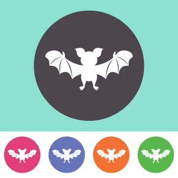 Cute bat icon Illustrazione stock