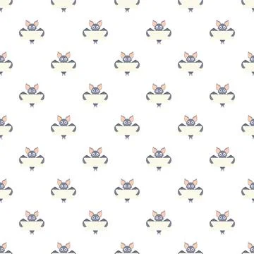 Cute bat pattern holding blank banner for halloween Stock Illustration