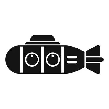 Cute bathyscaphe icon simple vector. Sea ship Stock Illustration