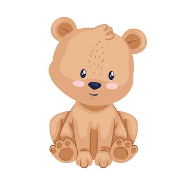 Cute bear animal Stock Illustration