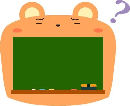 Cute Bear blackboard Stock Illustration