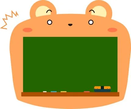 Cute Bear blackboard Stock Illustration