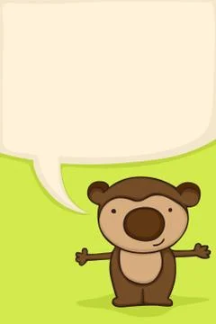 Cute bear card Stock Illustration