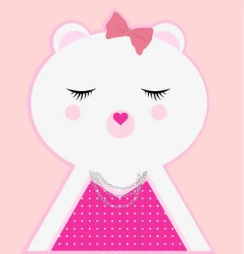 Cute bear card Stock Illustration