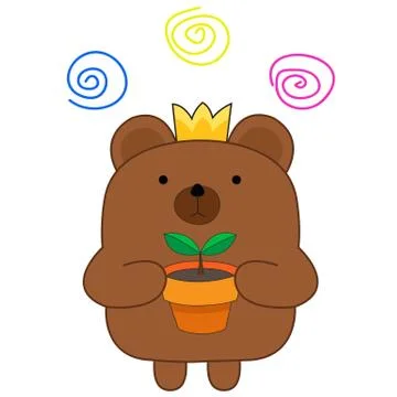 Cute bear cartoon Stock Illustration
