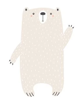 Cute bear character illustration isolated Stock Illustration