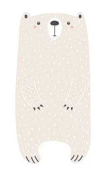 Cute bear character illustration isolated Stock Illustration