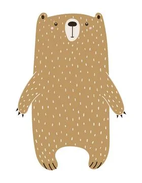 Cute bear character illustration isolated Stock Illustration