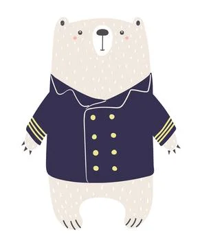 Cute bear character illustration isolated Stock Illustration